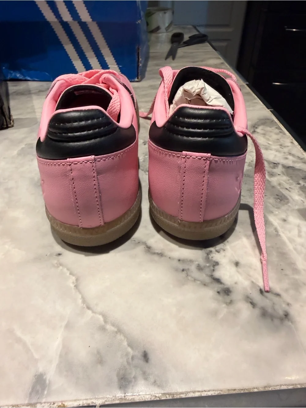 adidas Kids Pink Sneakers with Black Stripes - Messi Style boys and girls 4